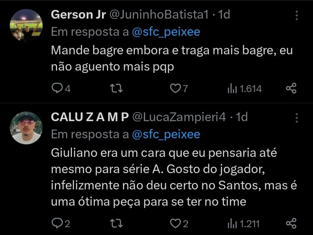 Repercussão via Twitter