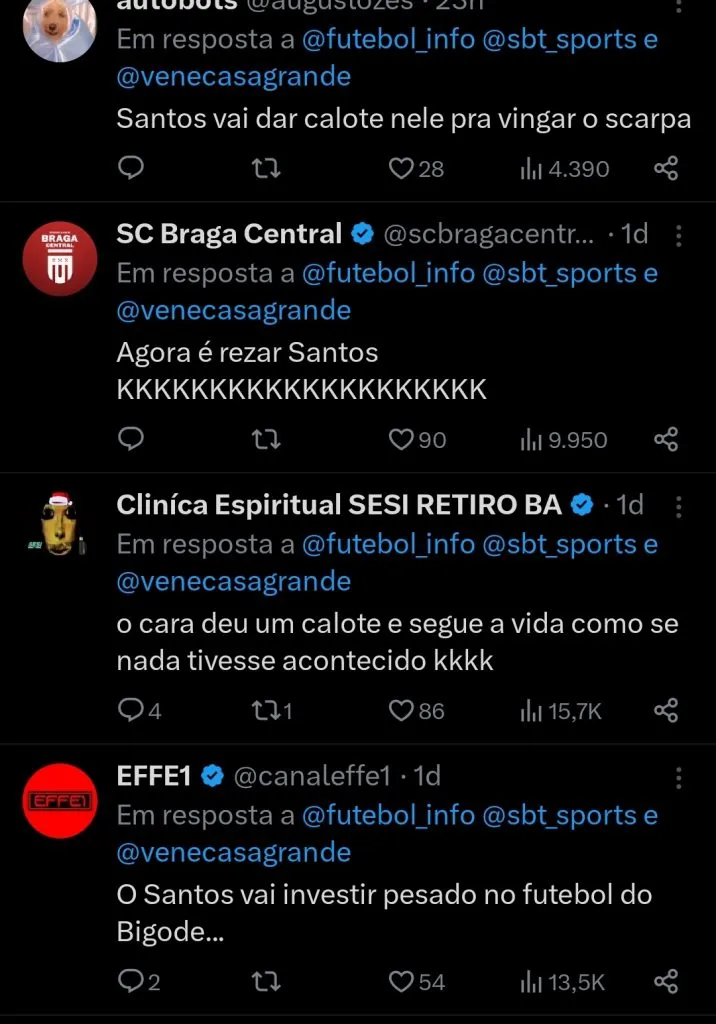 Repercussão via Twitter