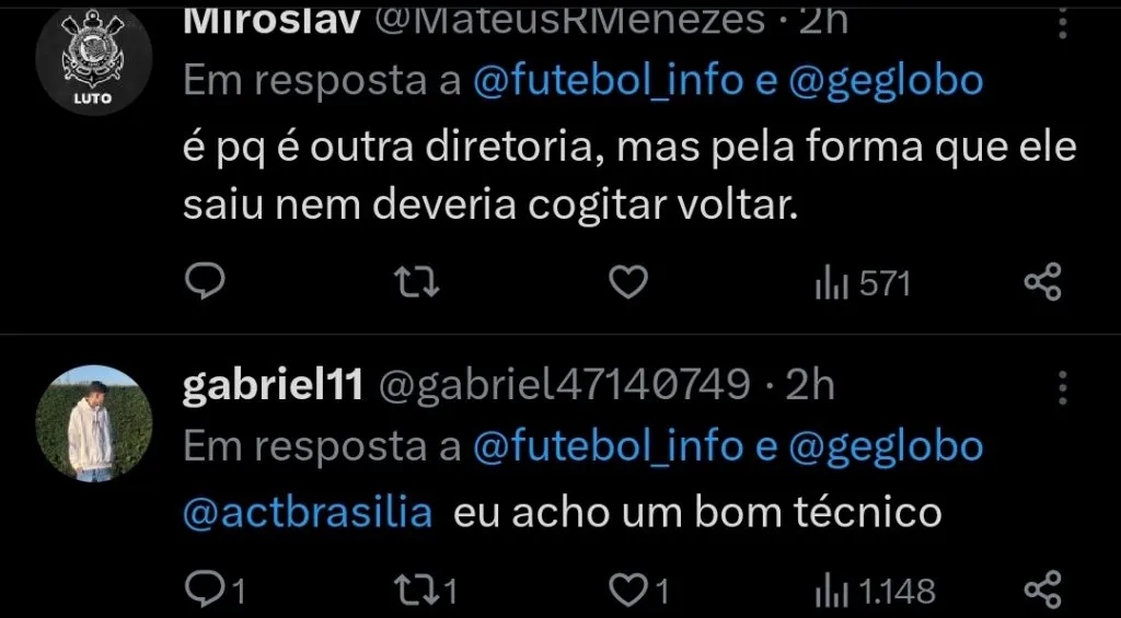 Repercussão via Twitter