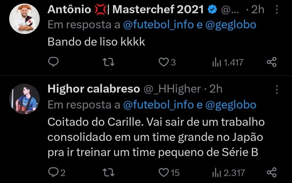 Repercussão via Twitter