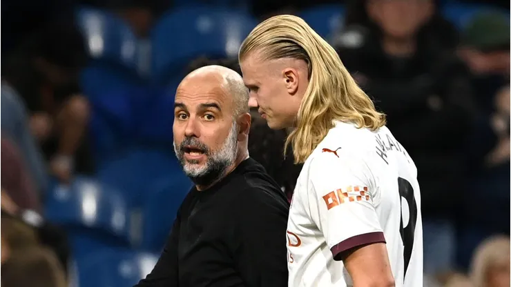 Guardiola e Haaland (Photo by Michael Regan/Getty Images)