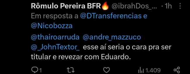 Repercussão via Twitter