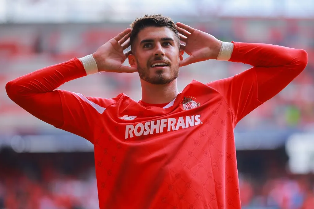 Atleta comemorando um gol diante do Pachuca (Photo by Hector Vivas/Getty Images)