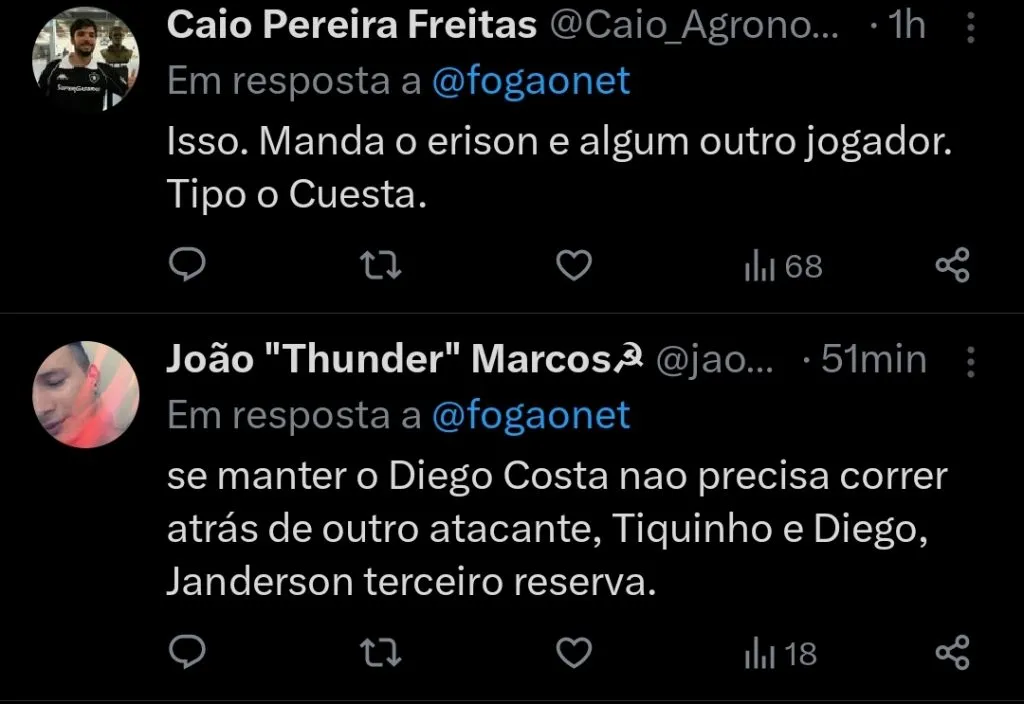 Repercussão via Twitter