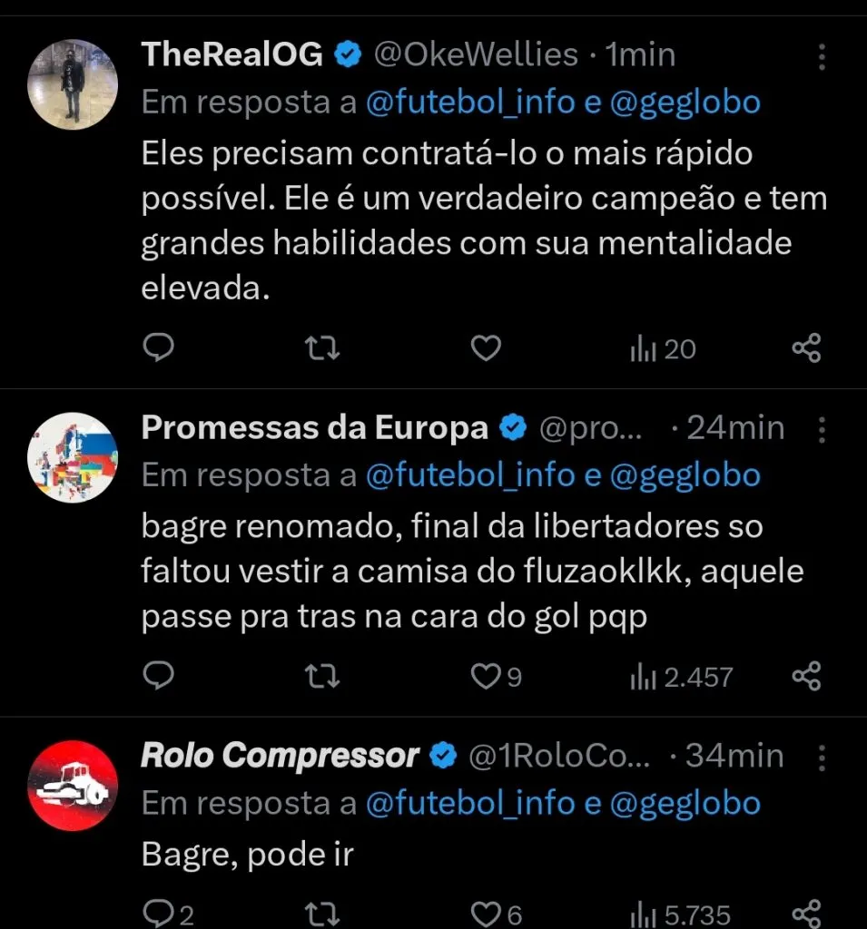 Repercussão via Twitter