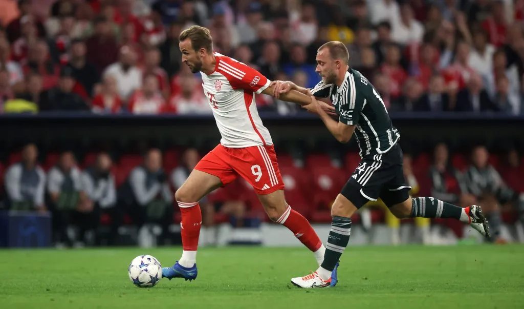 Harry Kane of Bayern Munich . (Photo by Alex Grimm/Getty Images)
