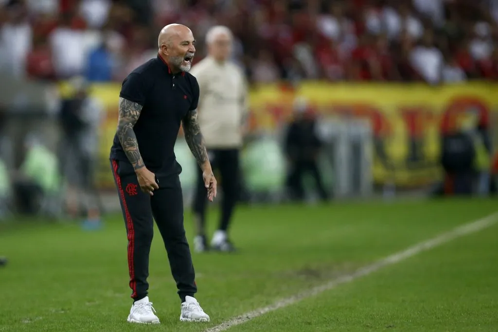 Sampaoli em sua passagem pelo Flamengo. (Photo by Wagner Meier/Getty Images)