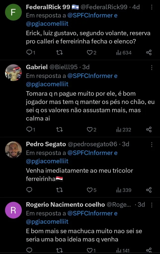 Repercussão via Twitter