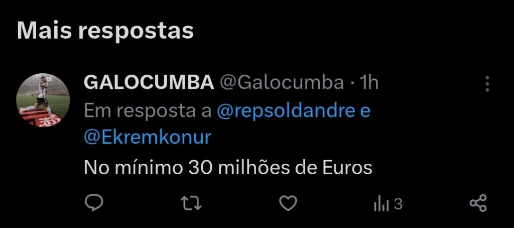 Repercussão via Twitter