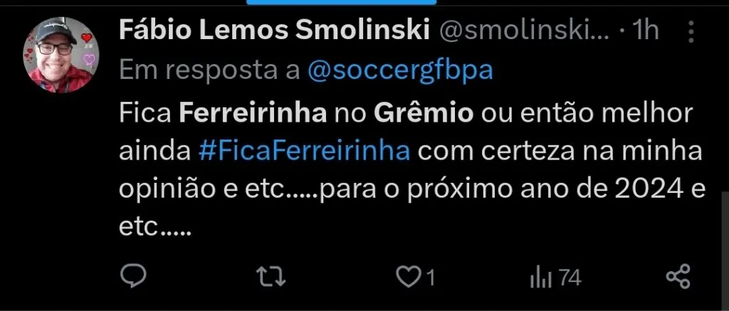 Repercussão via Twitter