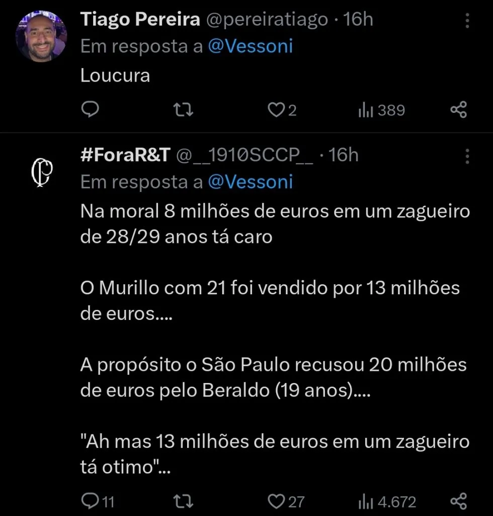Repercussão via Twitter