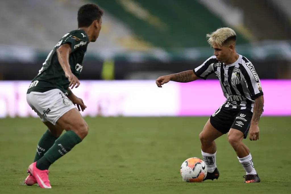 Soteldo na partida diante do Palmeiras (Photo by Pool/Getty Images)