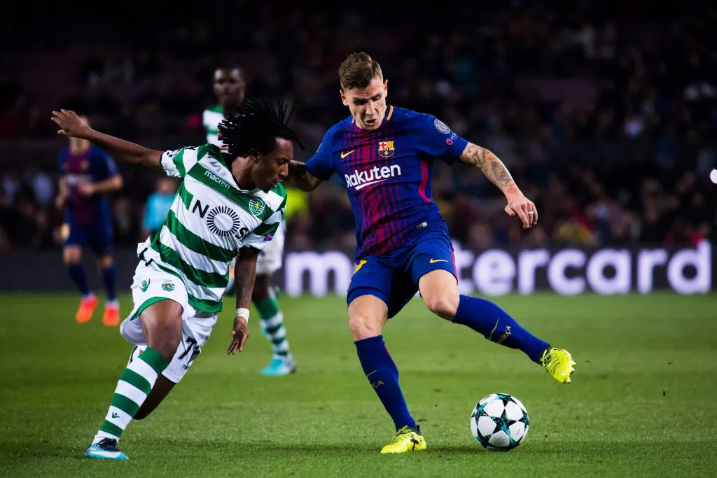 Gelson enfrentando o Barcelona (Photo by Alex Caparros/Getty Images)