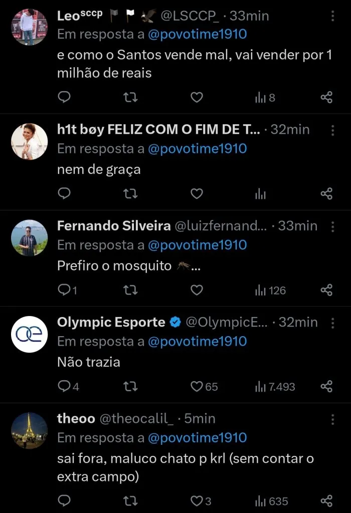 Repercussão via Twitter