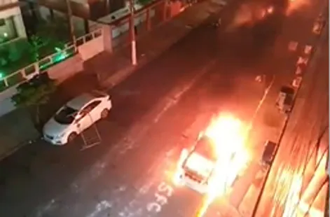 Entorno da Vila Belmiro após a derrota para o Fortaleza | Foto: Reprodução