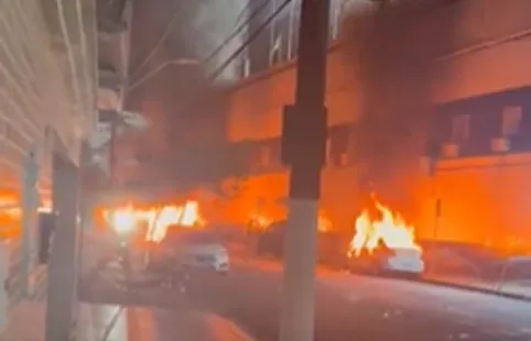 Entorno da Vila Belmiro após a derrota para o Fortaleza | Foto: Reprodução