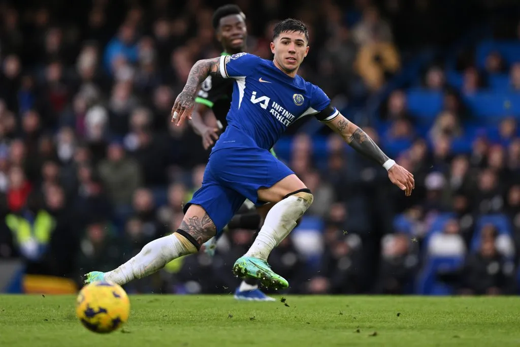 Enzo Fernandez of Chelsea (Photo by Mike Hewitt/Getty Images)