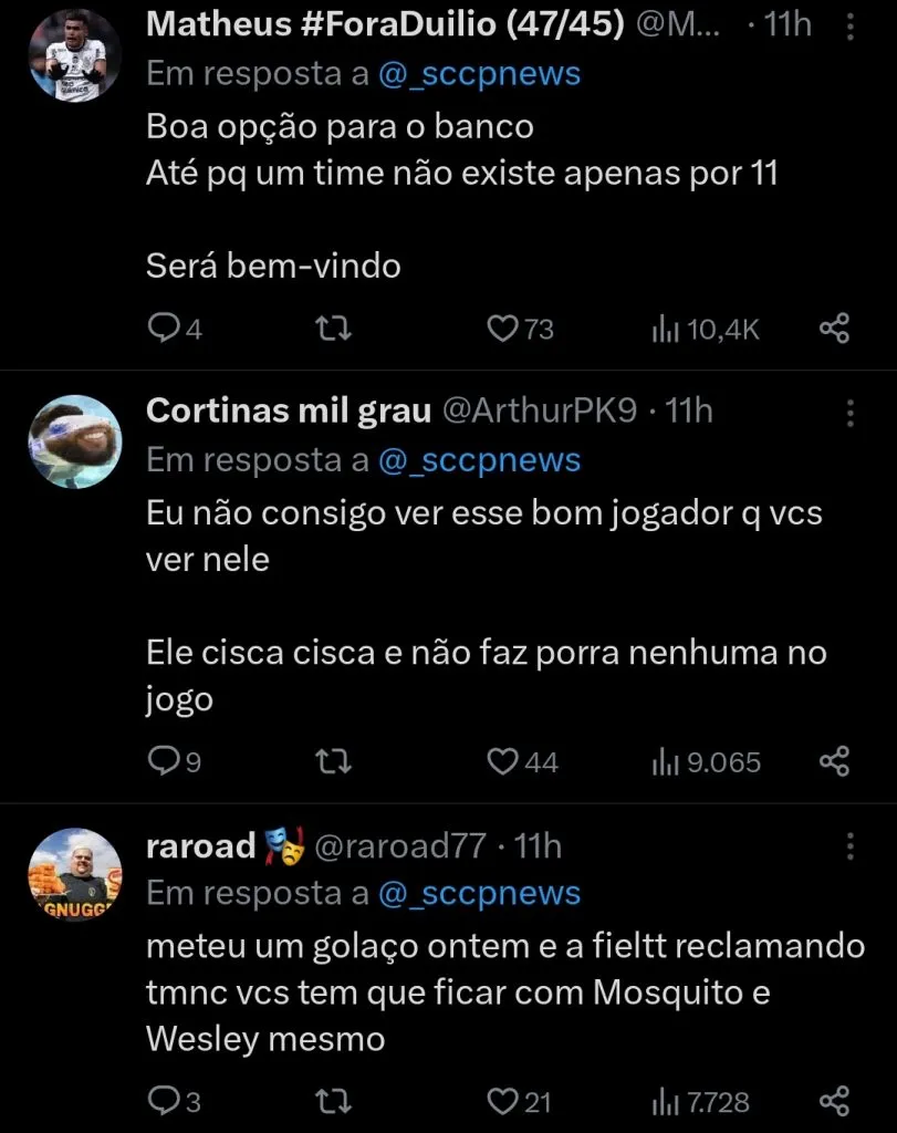 Repercussão via Twitter