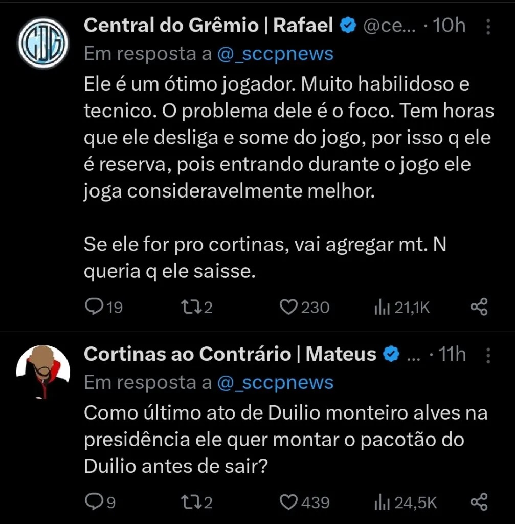 Repercussão via Twitter