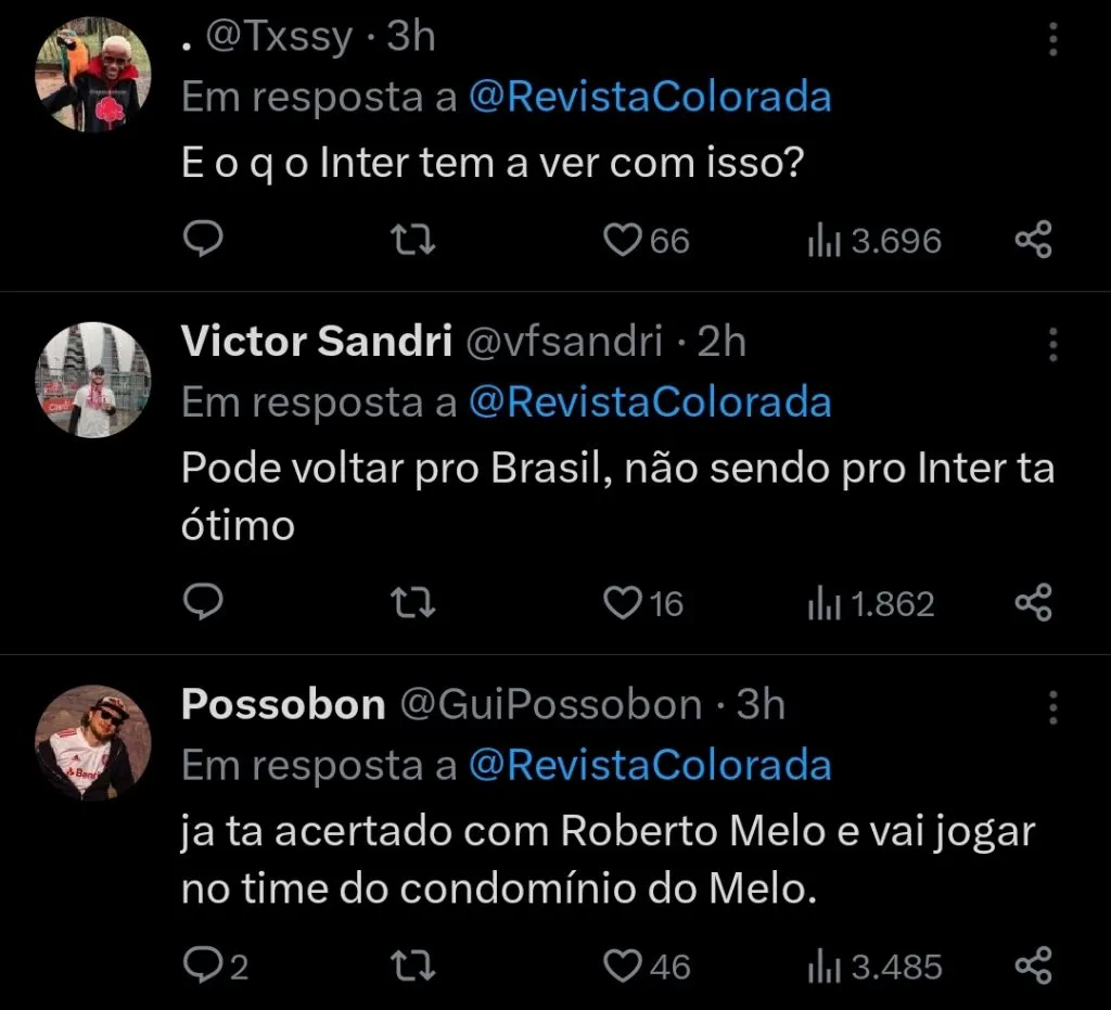 Repercussão via Twitter