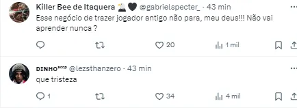 Torcida comenta sobre interesse do Corinthians no jogador