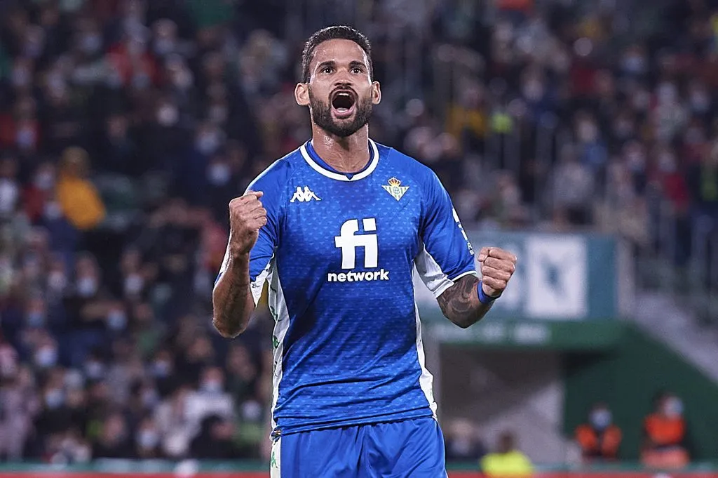 Atacante no duelo diante do Elche (Photo by Aitor Alcalde/Getty Images)