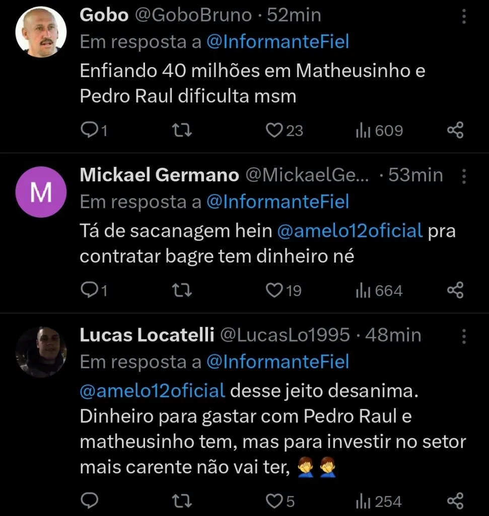 Repercussão via Twitter