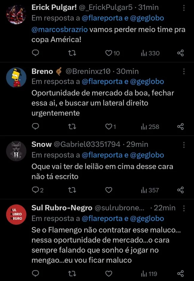 Repercussão via Twitter