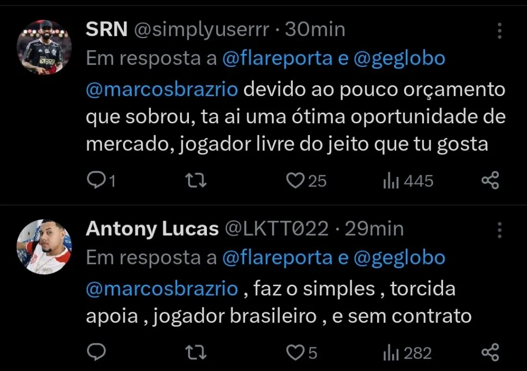 Repercussão via Twitter