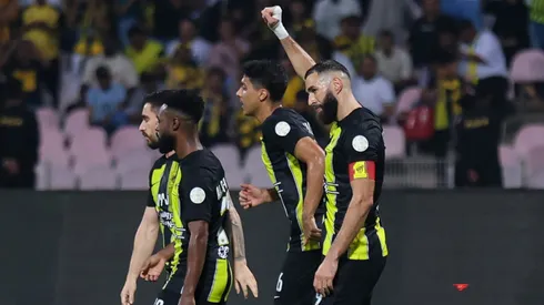 Karim Benzema of Al Ittihad celebrates (Photo by Yasser Bakhsh/Getty Images)