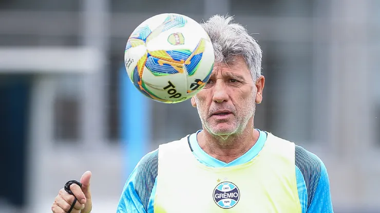 Renato: técnico se manifestou em coletiva (Foto: Lucas Uebel / Grêmio FBPA / Divulgação)
