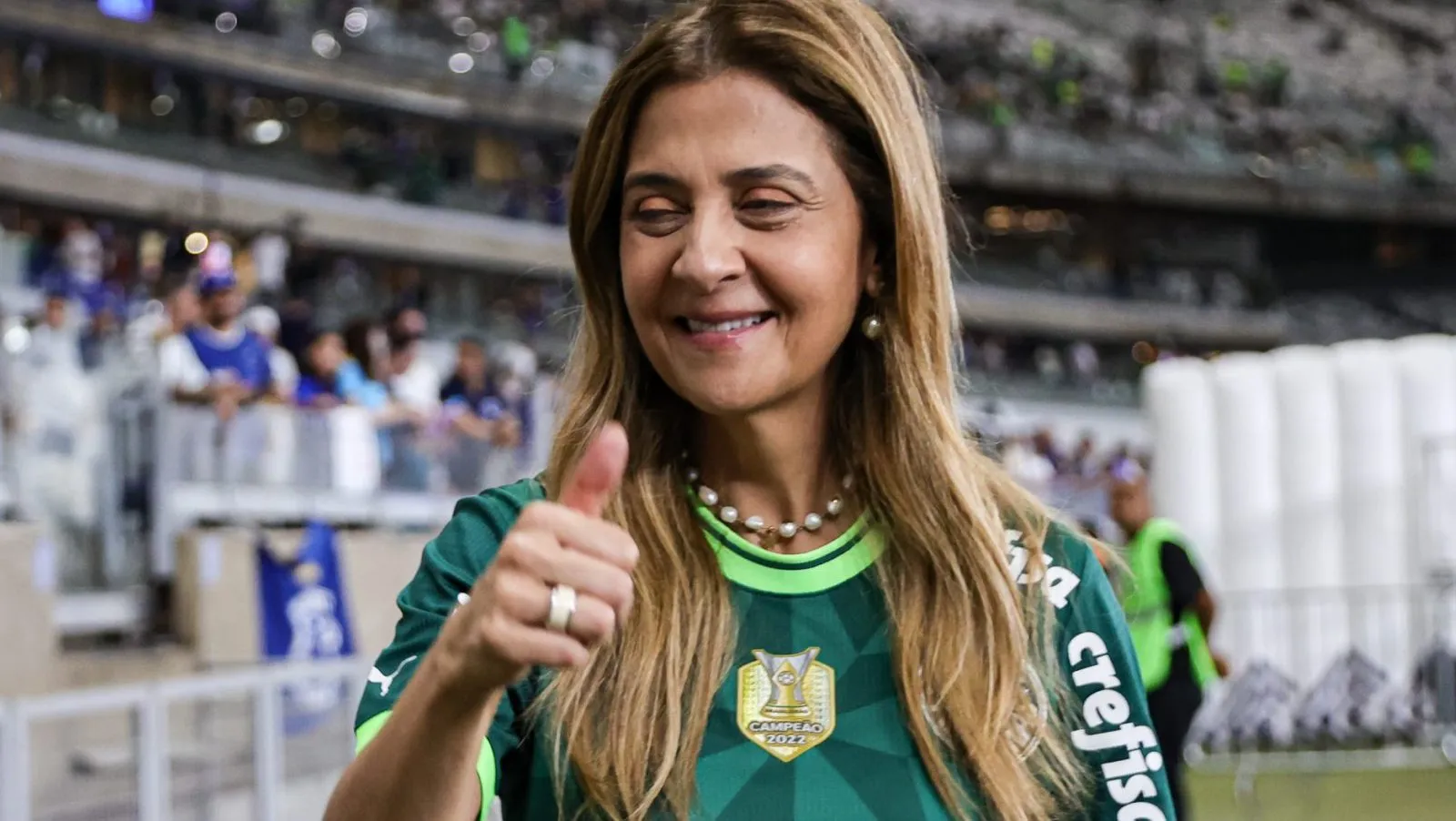 Leila Pereira presidente do Palmeiras . Foto: Gilson Lobo/AGIF