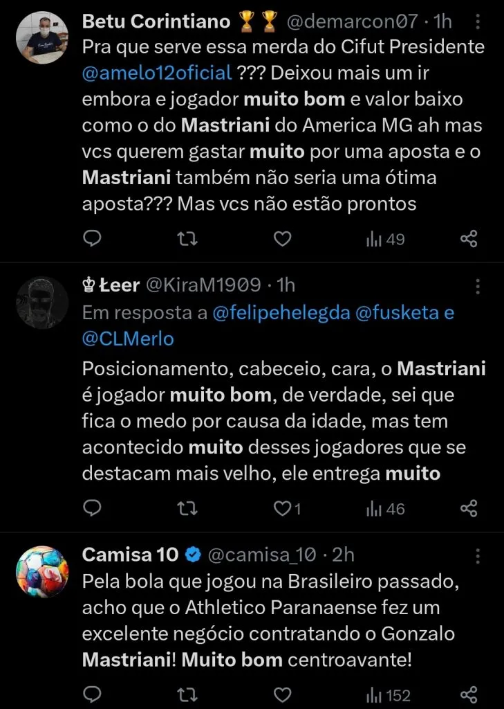 Repercussão via Twitter