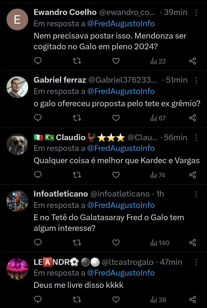 Repercussão via Twitter