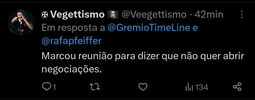 Repercussão via Twitter