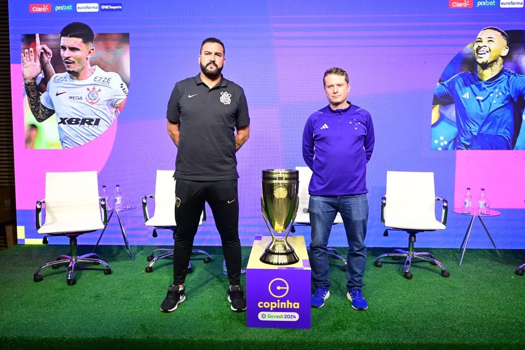 Danilo e Fernando Sebara lado a lado na coletiva pré-jog. Foto: João Loureiro/Ag. Paulistão