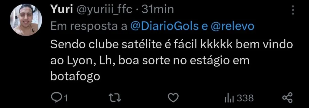 Repercussão via Twitter