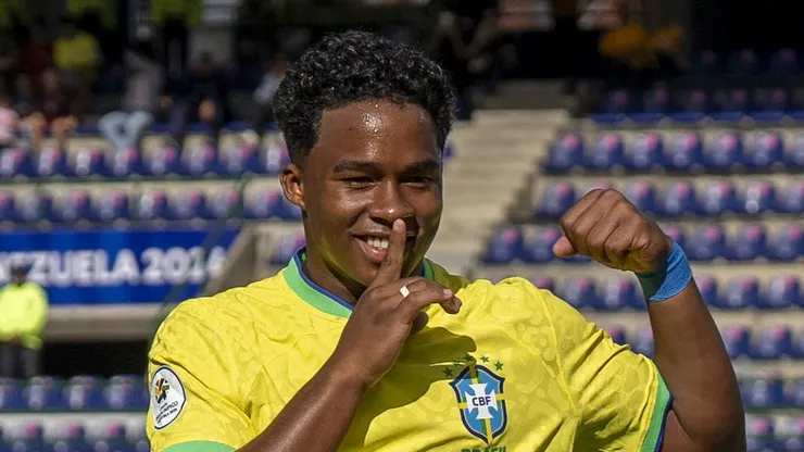 Endrick marca gol de estreia da Seleção Brasileira no Torneio Pré-Olímpico. Foto: Flickr Oficial CBF/Joilson Marconne