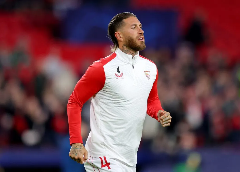 Ramos pelo Sevilla.  (Photo by Fran Santiago/Getty Images)