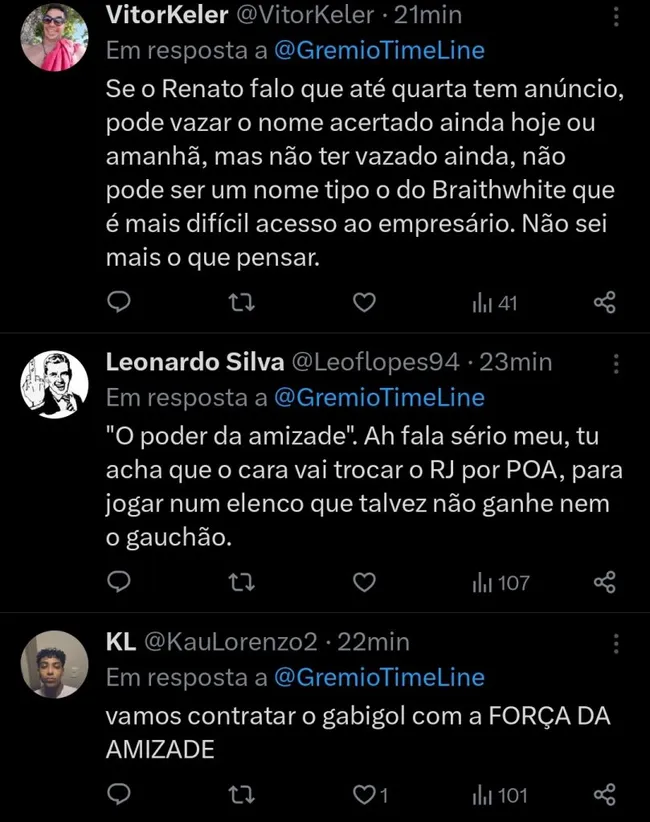 Repercussão via Twitter