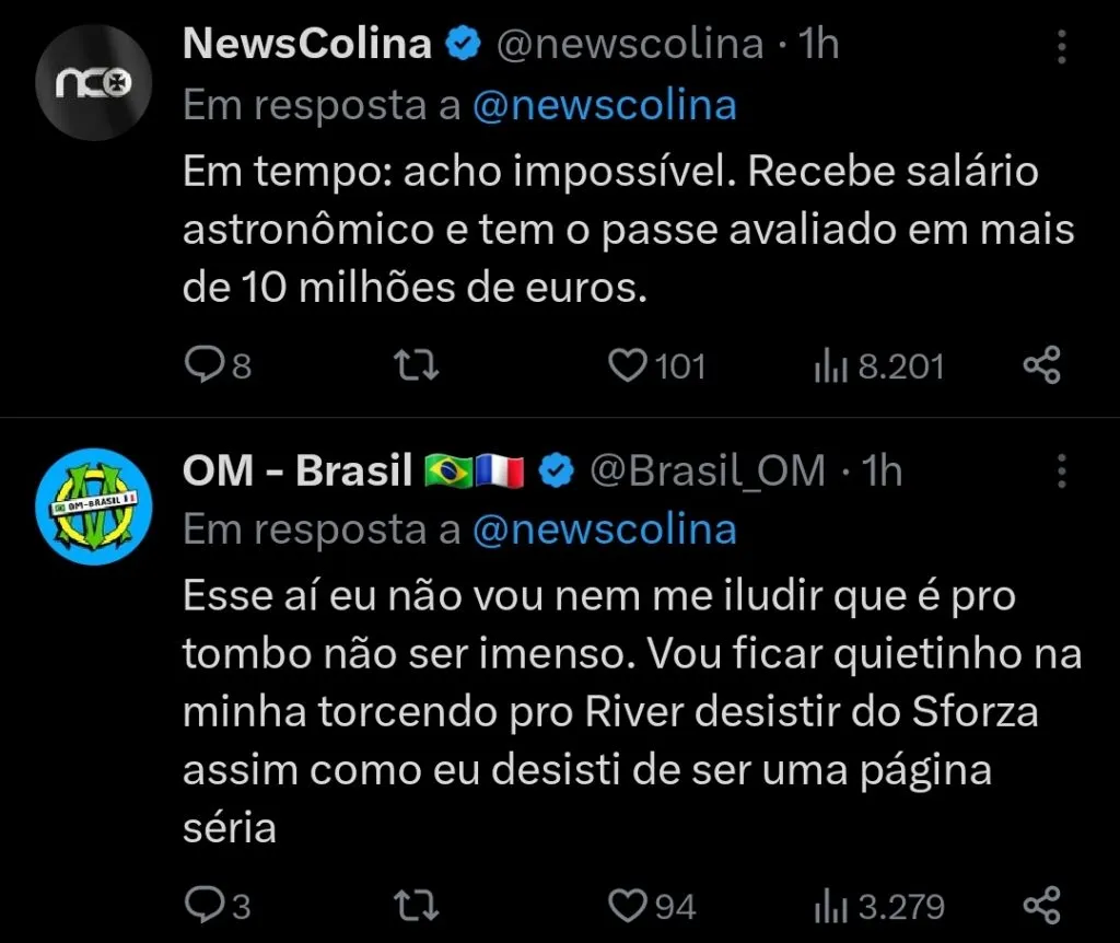 Repercussão via Twitter