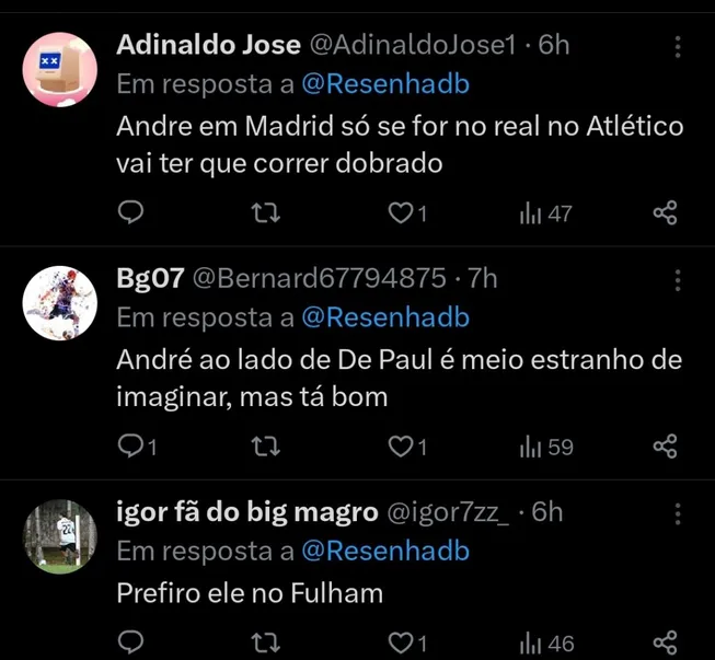 Repercussão via Twitter