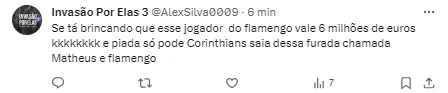 Torcida comenta sobre a negociação envolvendo Matheuzinho