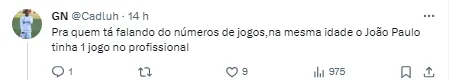 Torcedores comentam sobre o goleiro