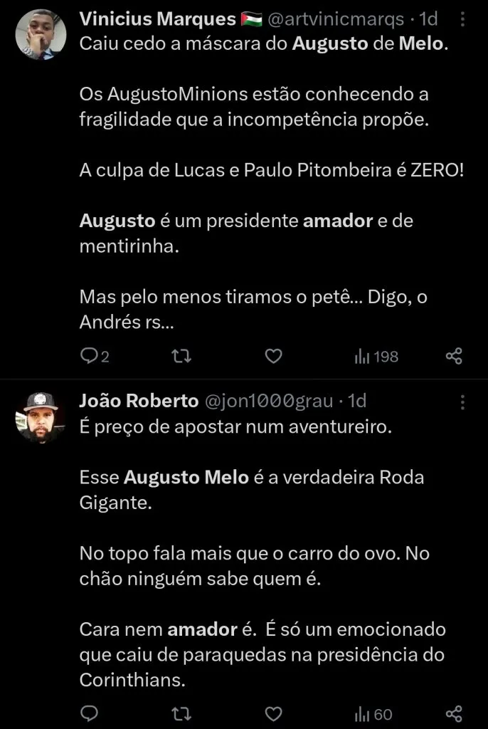 Repercussão via Twitter