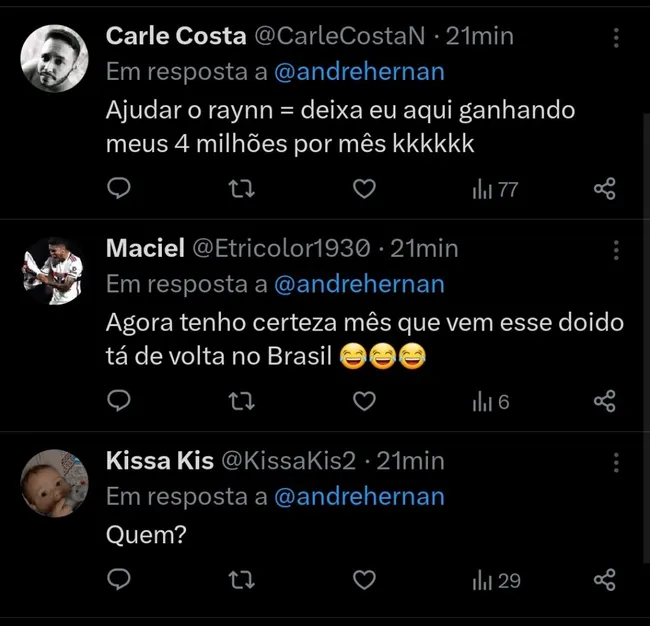 Repercussão via Twitter