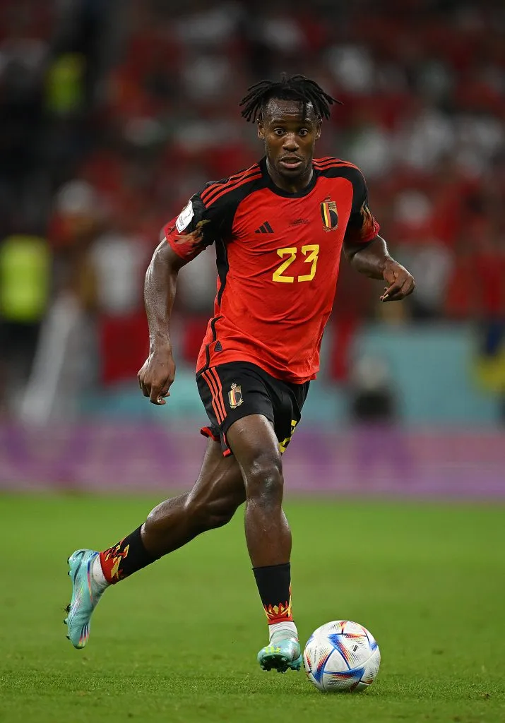 Batshuayi pela Seleção Belga. Foto: Clive Mason/Getty Images