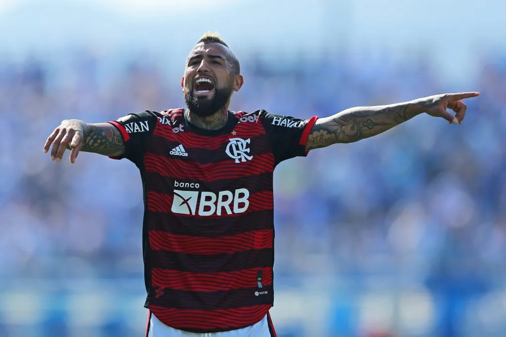 Vidal em ação pelo Flamengo (Photo by Heuler Andrey/Getty Images)