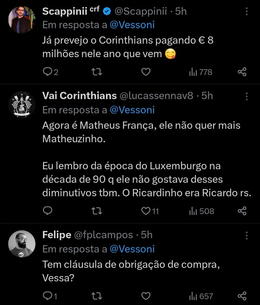 Repercussão via Twitter