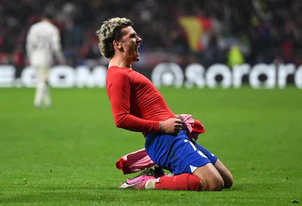 Griezmann comemora gol pelo Atlético de Madrid. Foto: David Ramos/Getty Images